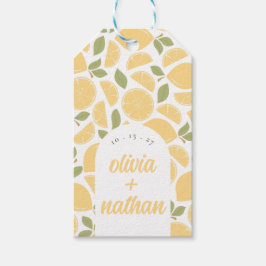 レモンのブライダルシャワー結婚またはパーソナライズされた ギフトタグ