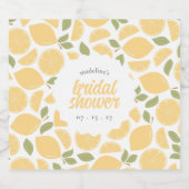 レモンのブライダルシャワー結婚またはパーソナライズされた スパークリングワインラベル (シングルラベル)