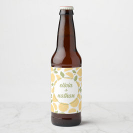 レモンのブライダルシャワー結婚またはパーソナライズされた ビールラベル