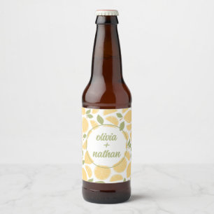 レモンのブライダルシャワー結婚またはパーソナライズされた ビールラベル