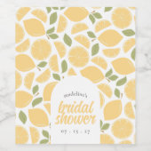 レモンのブライダルシャワー結婚またはパーソナライズされた ワインラベル (シングルラベル)