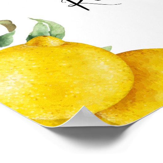 レモンのマスクサインをお持ちください ポスター (角)