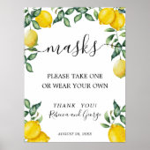 レモンのマスクサインをお持ちください ポスター (正面)