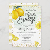 レモンのメインスクイーズ ブライダルシャワー 招待状 (正面/裏面)