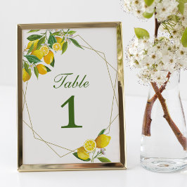 レモンのメイン絞りテーブル番号カード メニュー