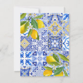 レモンのメイン絞りブライダルシャワーレシピカード ノートカード (裏面)