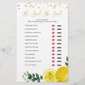 レモンのメイン絞り彼は彼女はゲームを言った (正面)