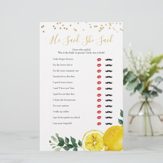 レモンのメイン絞り彼は彼女はゲームを言った (スタンド正面)