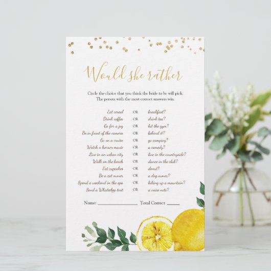 レモンのメイン絞り彼女はむしろゲームをする (スタンド正面)