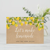 レモンのラスティック ブライダルシャワー 日程変更 セーブザデート (スタンド正面)