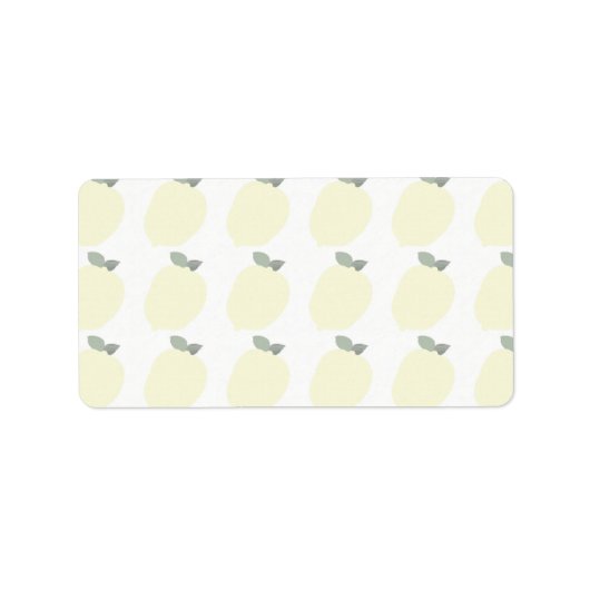 レモンのラベル(ギフト/JAR/アドレス/名前ラベル) ラベル (正面)