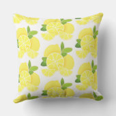 レモンのレモンのスライス熱帯黄色の果実 アウトドアクッション (裏面)