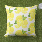 レモンのレモンのスライス熱帯黄色の果実 アウトドアクッション (芝生)