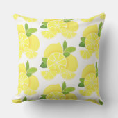 レモンのレモンのスライス熱帯黄色の果実 アウトドアクッション (正面)
