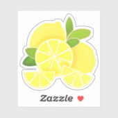 レモンのレモンのスライス熱帯黄色の果実 シール (シート)