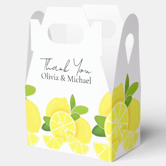 レモンのレモンのスライス熱帯黄色の果実 フェイバーボックス (オープン)