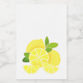 レモンのレモンのスライス熱帯黄色の果実 ワインラベル (シングルラベル)