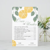 レモンの上または下のブライダルシャワーゲーム (スタンド正面)