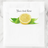 レモンの半分 長方形シール (バッグ)