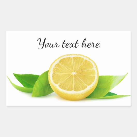 レモンの半分 長方形シール (正面)