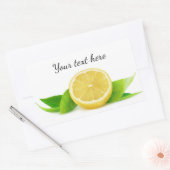 レモンの半分 長方形シール (封筒)