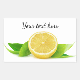 レモンの半分 長方形シール