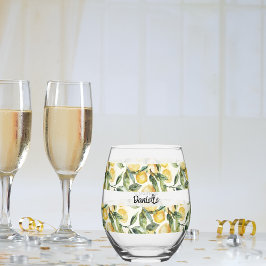 レモンの名前 ステムなしワイングラス