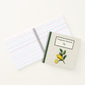 レモンの増補パーソナライズされた料 ノートブック (内部)