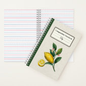 レモンの増補パーソナライズされた料 ノートブック (内側)