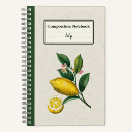 レモンの増補パーソナライズされた料 ノートブック