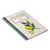 レモンの増補パーソナライズされた料 ノートブック (右側)