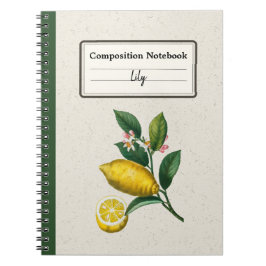 レモンの増補パーソナライズされた料 ノートブック