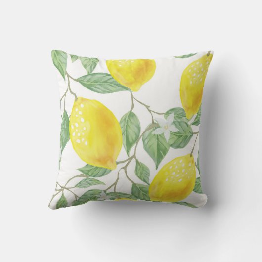 レモンの屋外枕 クッション (裏面)