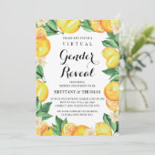 レモンの性別発表招待状 カスタムテキスト 招待状 (スタンド正面)