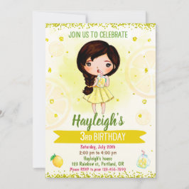 レモンの招待フルーツの誕生日の招待シトラス 招待状