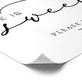 レモンの書道の愛は甘結婚いサイン ポスター (角)