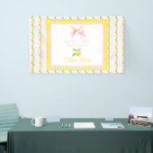 レモンの最初の誕生日のビニールバナーgrandmillennial 横断幕 (トレードショー)