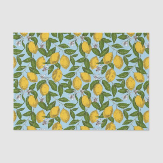 レモンの木のヴィンテージの切り離しティッシュペーパー 薄葉紙 (正面)