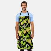 レモンの木の枝にレモン、花と葉花。 エプロン (着用した状態)