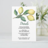 レモンの木の枝 | 結婚式ゲスト詳細 招待状 (スタンド正面)