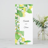 レモンの木の花、水彩画 カード (スタンド正面)