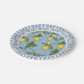 レモンの木のEspalierの葉は花の芸術を去ります ペーパープレート (アングル)