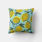 レモンの果実：夏のヴィンテージ模様。 クッション (裏面)