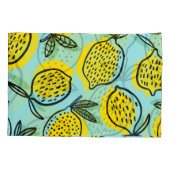 レモンの果実：夏のヴィンテージ模様。 枕カバー (裏面)