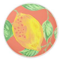 レモンの果柄が黄色、桃色