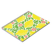 レモンの果柄。シマシトラスのシームレスなパターン ノートブック (左側)