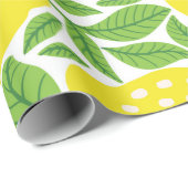 レモンの果物の柄。夏の縫い目の無いパター ラッピングペーパー (ロールコーナー)