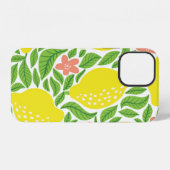 レモンの果物の柄。夏の縫い目の無いパター iPhoneケース (裏面横)