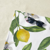 レモンの枝と白い果実 ビーチタオル (インサイチュ)