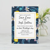 レモンの枝と花と果実招待 招待状 (スタンド正面)